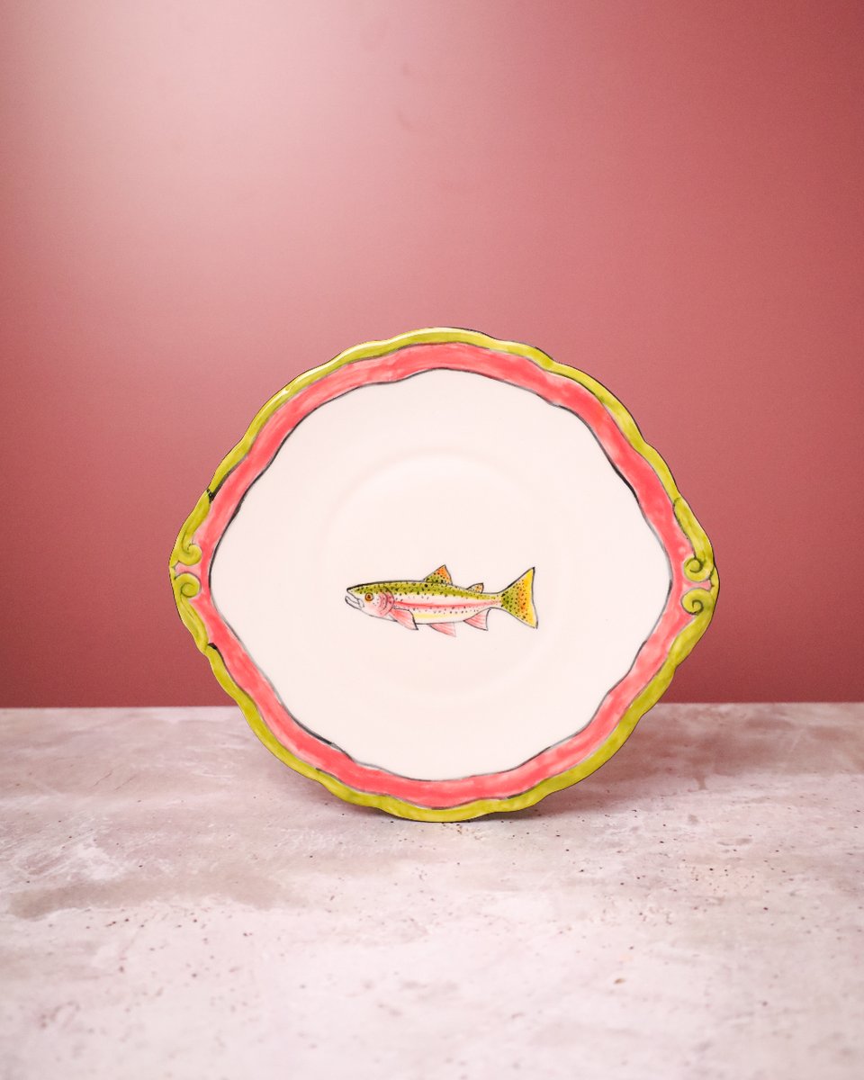 Rialheim's tweet photo. Get ready to serve up some sass on the side with our trout side plates! 🐟 Part of the exclusive African Farm collection, these plates will have your guests fishing for compliments. Limited release at R549 each, and only swimming in the waters of Rialheim Sandton. https://t.co/AWoCHnQl7M