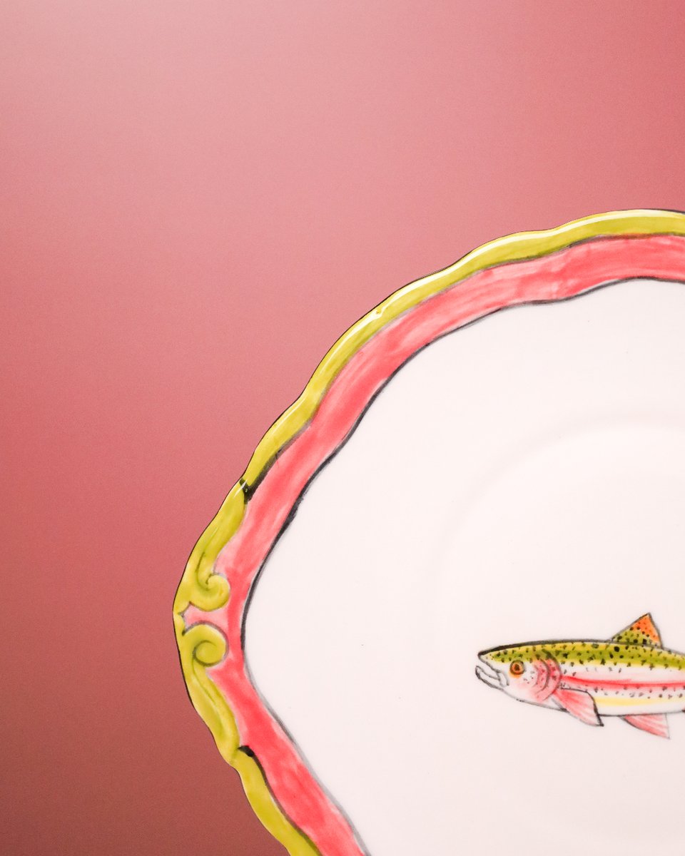 Rialheim's tweet photo. Get ready to serve up some sass on the side with our trout side plates! 🐟 Part of the exclusive African Farm collection, these plates will have your guests fishing for compliments. Limited release at R549 each, and only swimming in the waters of Rialheim Sandton. https://t.co/AWoCHnQl7M