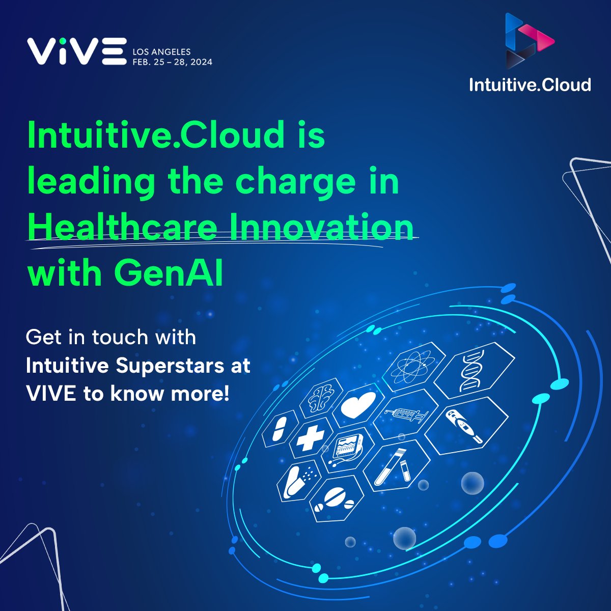 Intuitiveai_'s tweet image. Want to enhance patient outcomes &amp;amp; optimize workflow with the power of #GenAI? Intuitive.Cloud is doing it for multiple #healthcare organizations.

Meet our experts at #VIVE to discover real-world success stories. Book a meeting now - sales@intuitive.cloud

#Intuitive #AI
