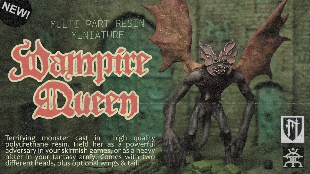 ontabletop's tweet photo. #MeridianMiniatures has teamed up with Ana Polanšćak once again on an awesome Vampire Queen for you to throw into your Fantasy Horror wargames https://t.co/8bHTcCCYpc https://t.co/By9RX9yDwV