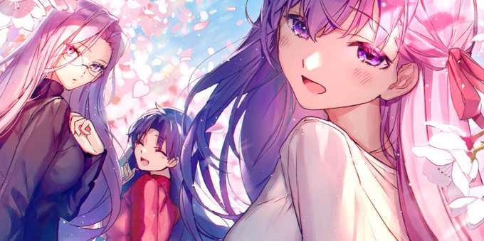 #Fate20th おめでとうございますTYPE-MOON展の図録やFGOの礼装で大好きなHFルートの絵を描かせて頂いたこと、今でも信じられない気持ちです……!リマスター版も楽しみにしてます! 