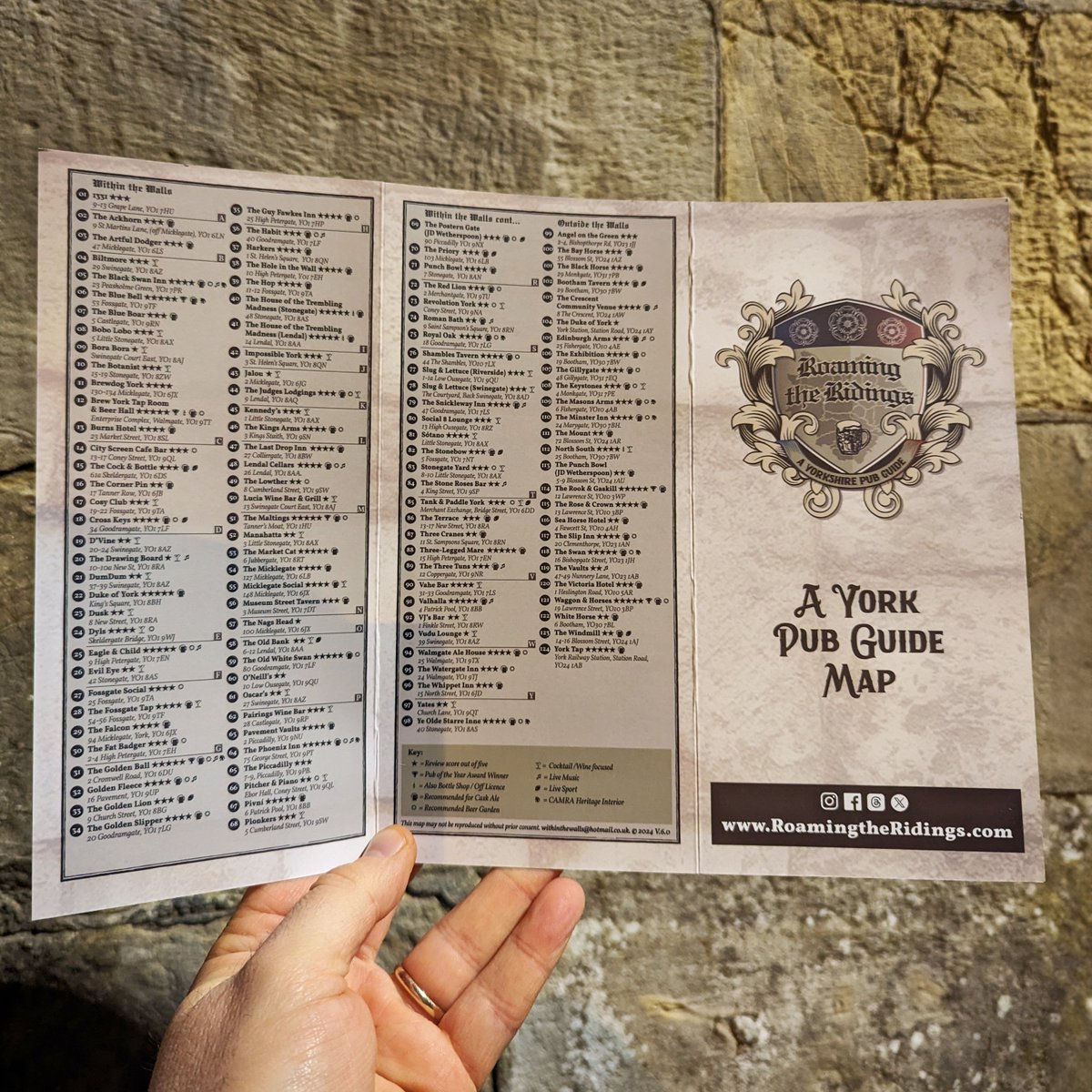 RoamingRidings's tweet photo. 📢New Edition York Pub Guide Map available now. 

https://t.co/D86YZ7fmfo

The most up to date and comprehensive map of York pubs out there, your essential guide when visiting the City. 

#yorkpubs #pubguide #york #yorkpubguide #yorkbeer https://t.co/dsr79TTeGw