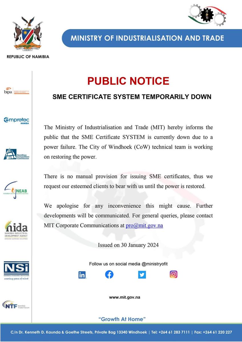 Ministry of Industrialisation and Trade tweet media