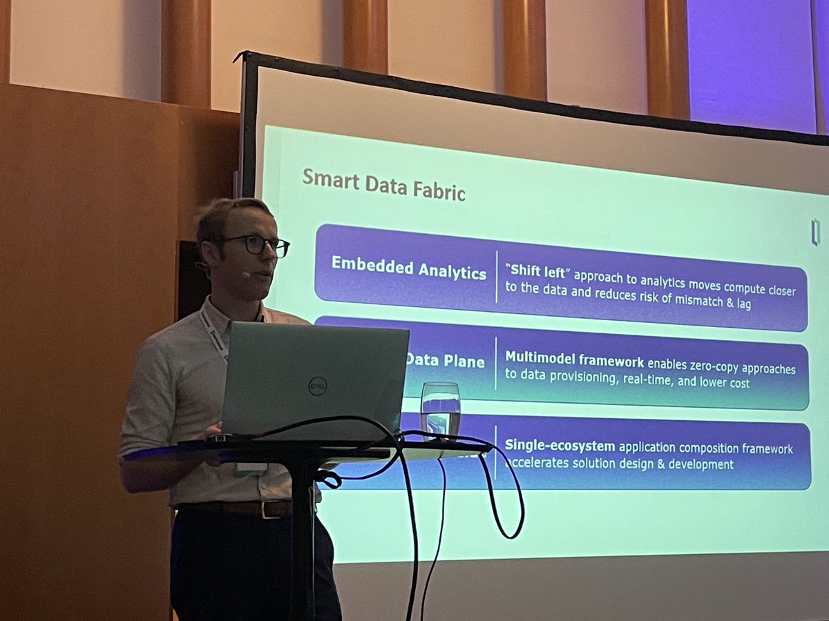 ⁦<a href="/benjamindeboe/">Benjamin De Boe</a>⁩ explains #smartdatafabric at the <a href="/intersystems/">InterSystems</a> #intersystemsbeneluxsummit24…. Really nice clear talk that demystifies an overhyped yet super important subject