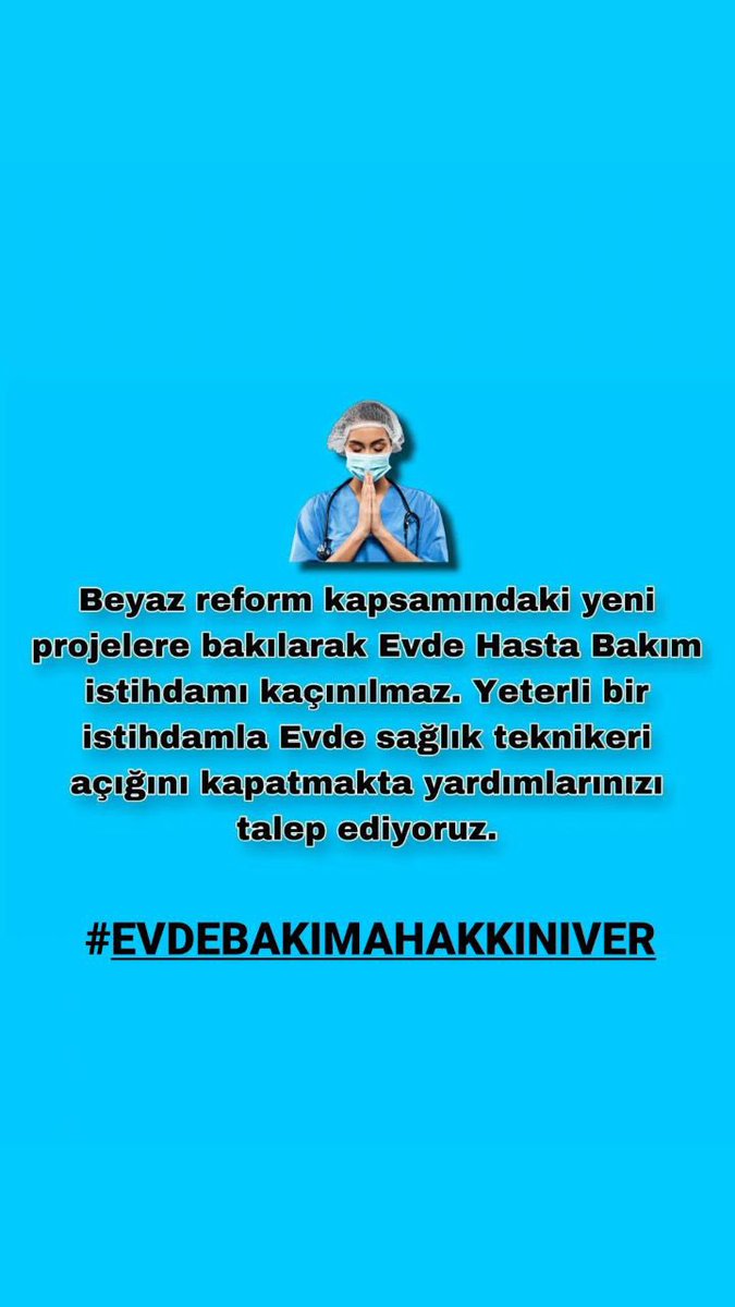 senkimseno's tweet photo. @drfahrettinkoca Evde sağlık birimleri kişilerin yaşam kalitesini artırarak, gerekli olan tedaviyi sunan en önemli birimdir.  EVDE SAĞLIK TEKNİKERLERİ olarak sahada etkin çalışmak istiyoruz 
@drfahrettinkoca 
@suayipbirinci

#EVDEBAKIMAHAKKINIVER https://t.co/qnHKVcs64x
