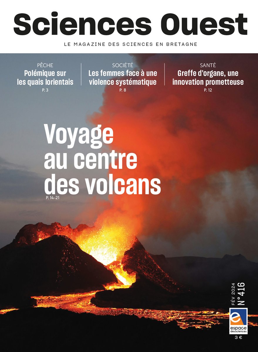 Sciences_Ouest's tweet photo. ✨ #Parution | Notre N° de février est arrivé et attention, c'est chaud !  Cette fois, on vous emmène au cœur des volcans 🌋
📬👉 https://t.co/tTVEtYv9fu https://t.co/sCKuf2yBkg