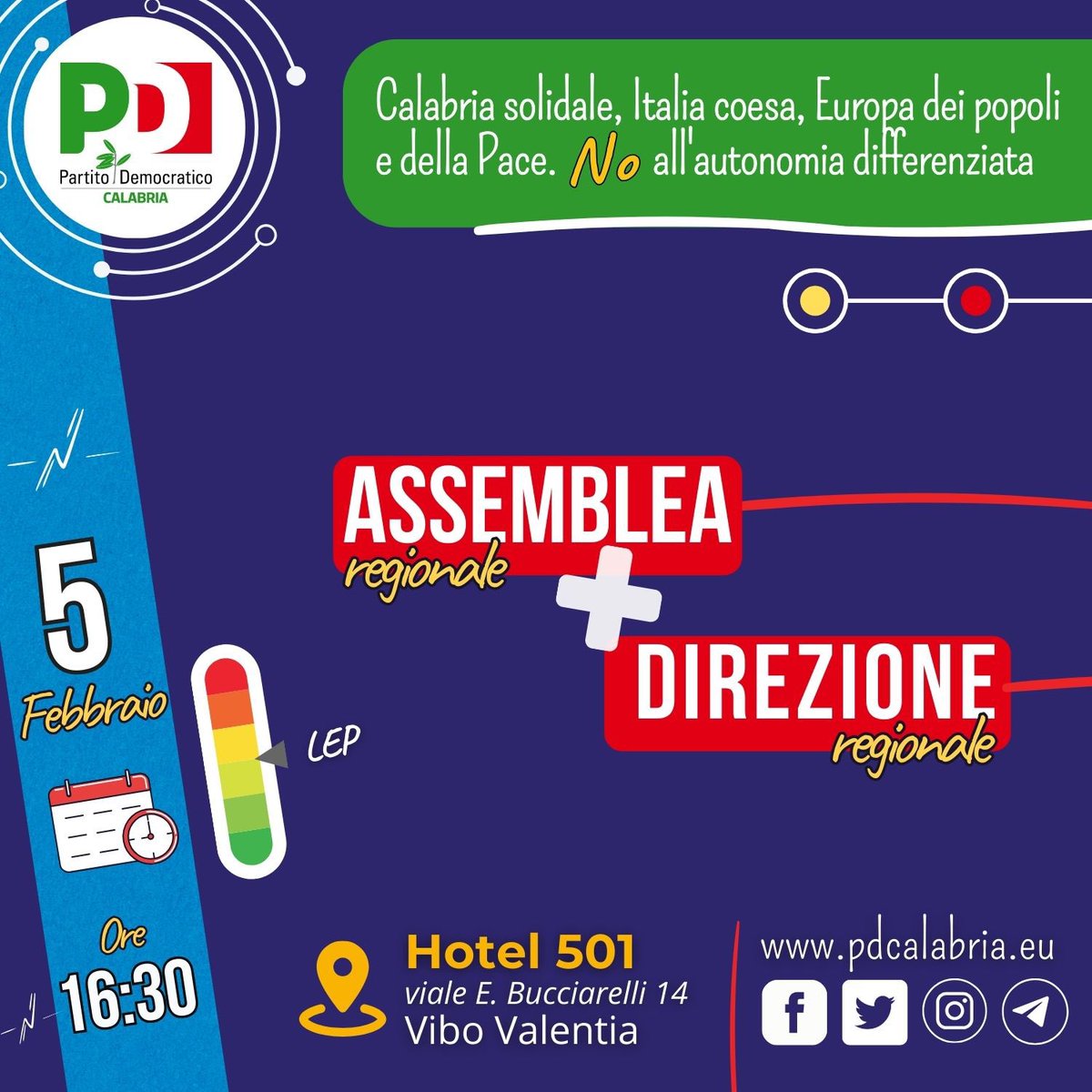 PDCalabria's tweet image. “Calabria solidale, Italia coesa, Europa dei popoli e della pace. No autonomia differenziata”

#noautonomiadifferenziata
