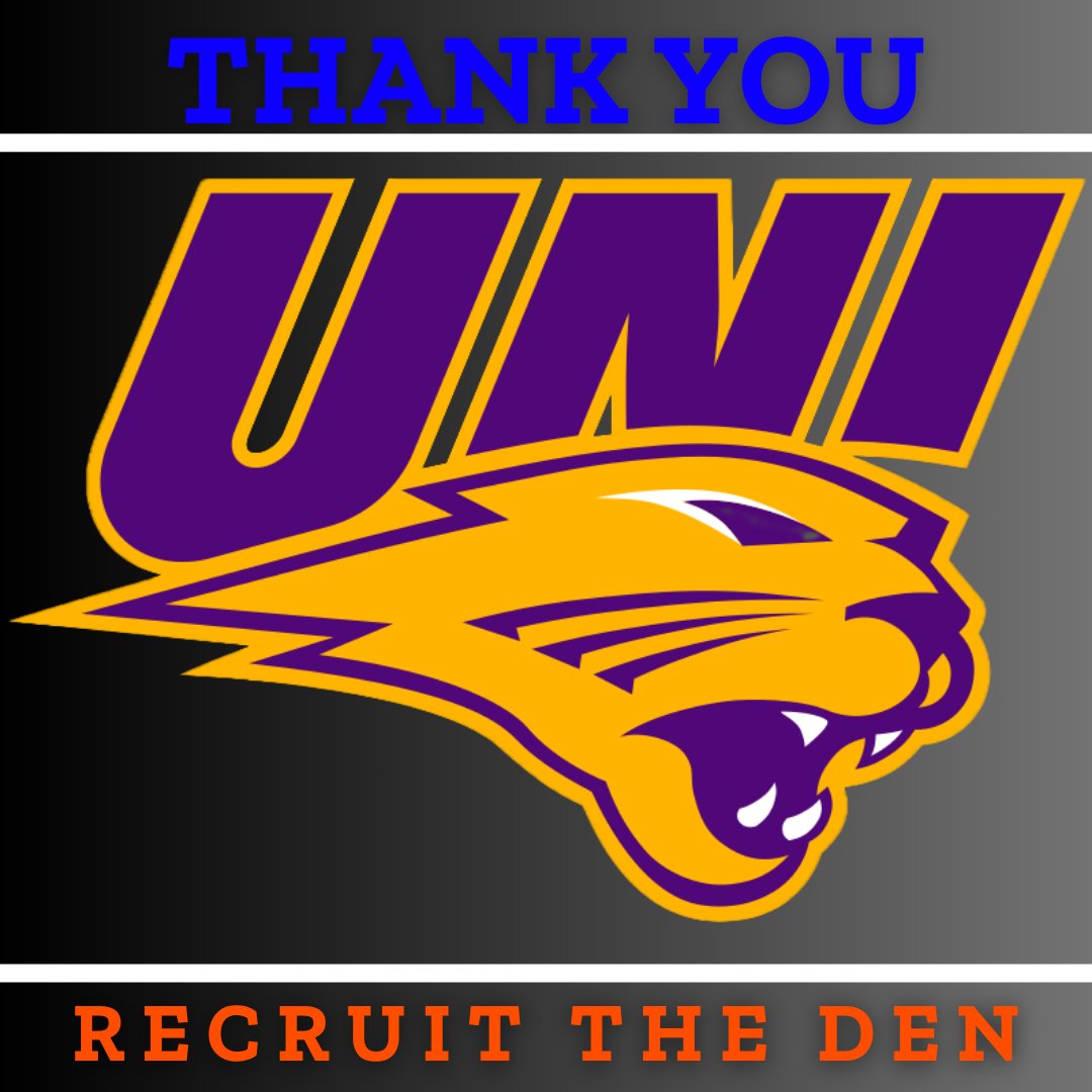 Thank you @brohach3 of @UNIFootball for coming to the DEN to talk about our GREAT student-athletes! #RecruitTheDen #BeGREAT