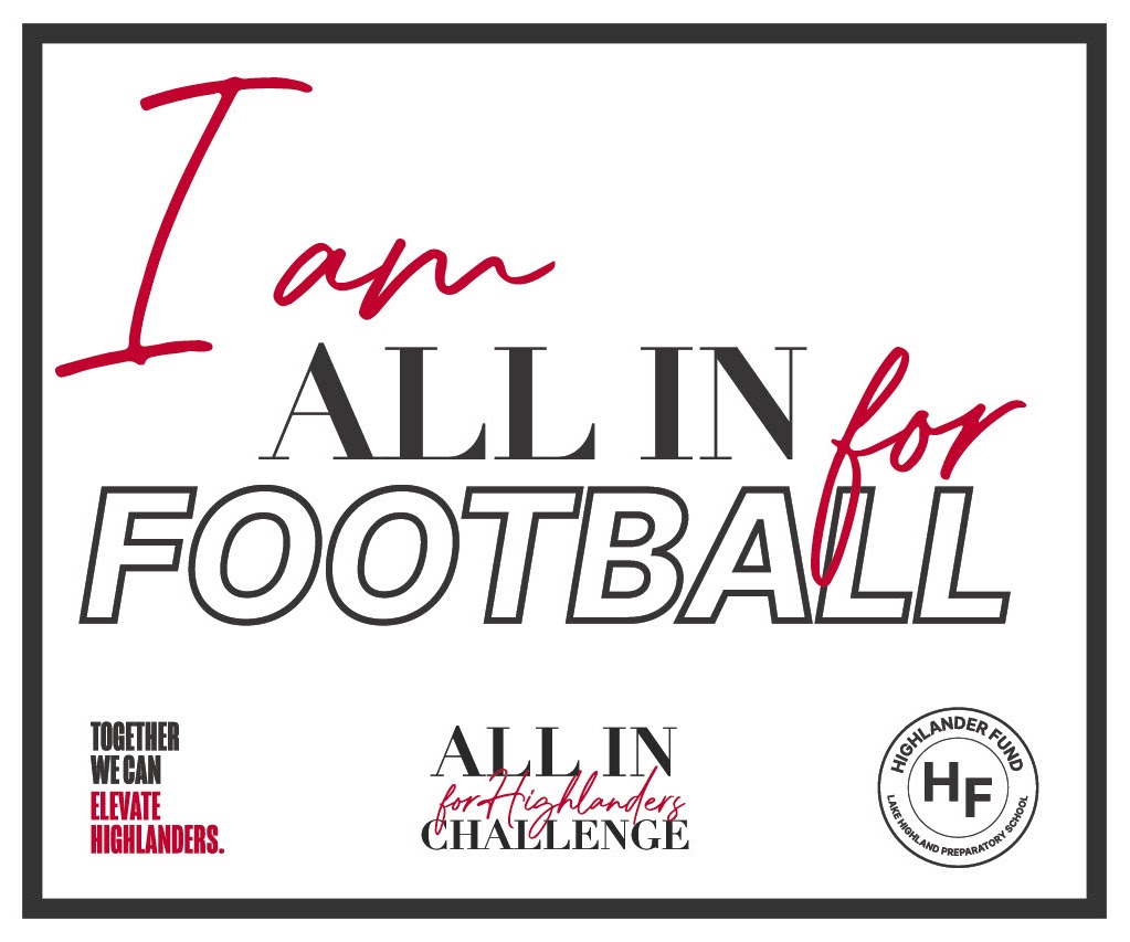 We are ALL IN FOR HIGHLANDERS and hope you are too! Join us in supporting LHP and help us reach our goal of 1,200 donors by noon on Friday. Give today at lhps.org/igive. #AllInforHighlanders <a href="/LHPS_athletics/">Lake Highland Prep Athletics</a>