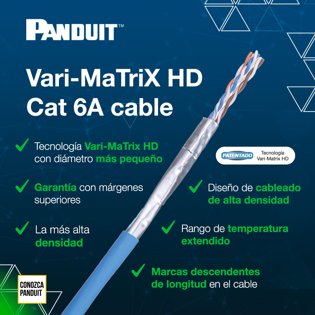 ¡Eleva tu red con Vari-MaTriX HD Cat 6A Panduit! 🌟 En Solution Box Costa Rica, ofrecemos el cableado de alta calidad que necesitas para una conectividad sin igual. ¡Contacta a nuestro experto Yeudin Zuñiga para más detalles! 📩✨ #VariMaTriX #Cat6A #SolutionBoxCRC