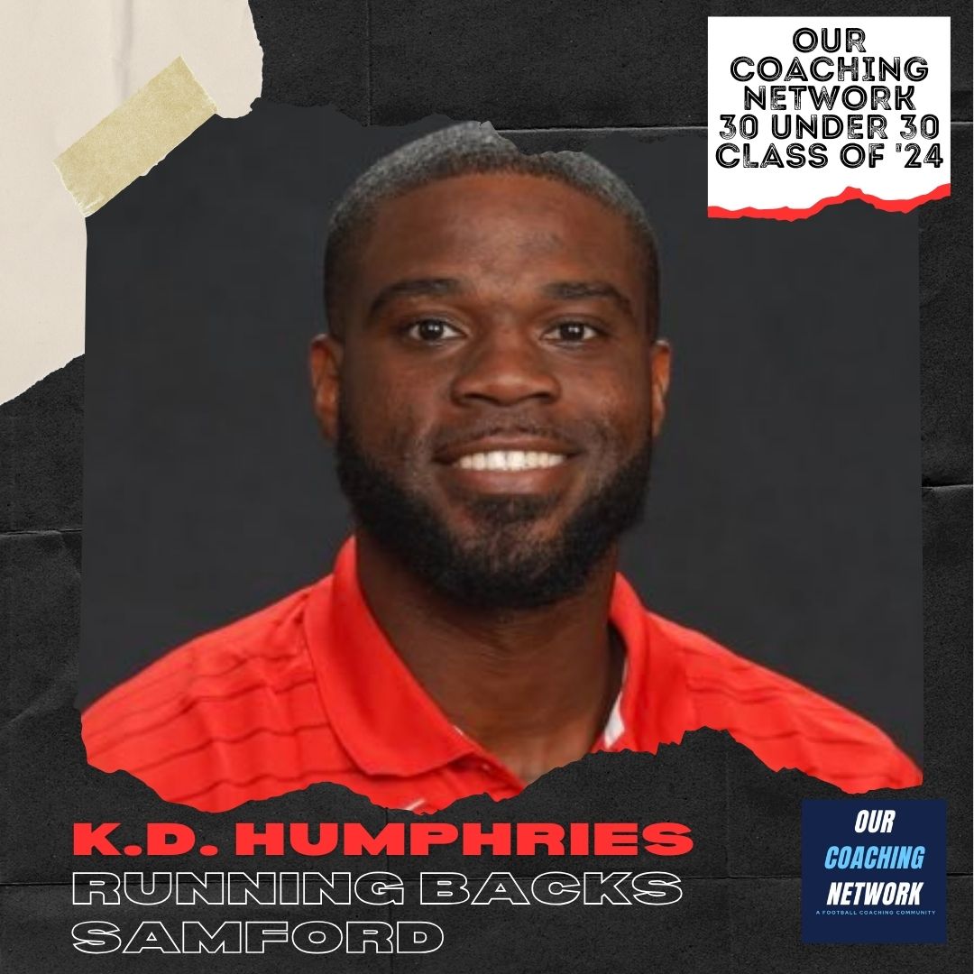 🏈30 under 30🏈 Welcome @SamfordFootball Running Backs Coach @TheChozenHump to the 2024 Our Coaching Network 30 Under 30 Class! He's one of the most talented young Offensive Coaches in CFB & we're excited to have him🤝 30 Under 30 Selections 🧵👇