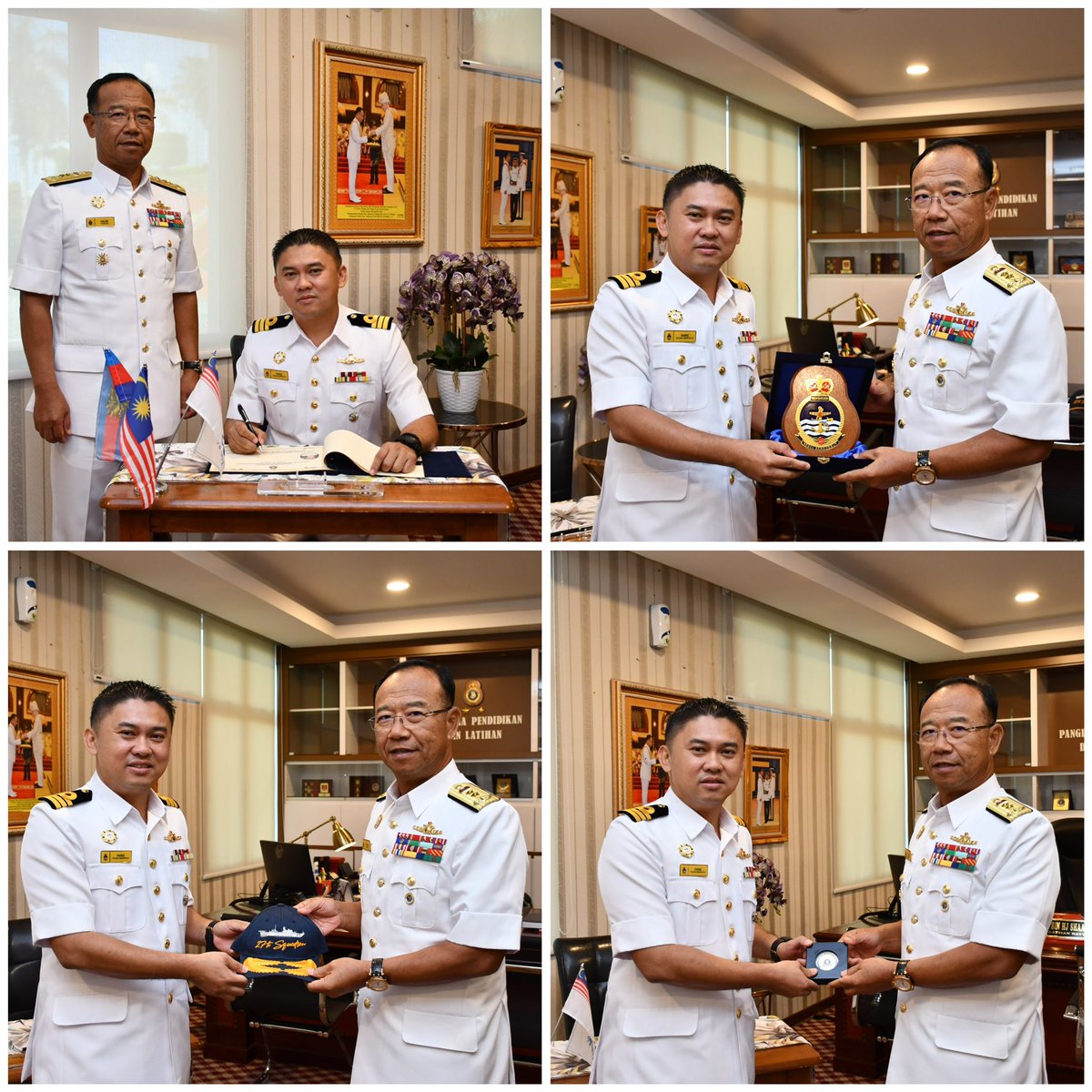 Naval Training and Doctrine Command HQ (@mpld_tldm) on Twitter photo Kunjungan Hormat oleh Pegawai-Pegawai Memerintah, KD Sultan Idris I, Pusat Kepimpinan TLDM, KD Gagah Samudera dan KD Teguh Samudera kepada YBhg Panglima Pendidikan dan Latihan.
<a href="/Dato_halim6672/">Dato' Abd Halim</a>
<a href="/AzharAdam20/">Azhar Adam</a>
<a href="/kdsi_1/">KD SULTAN IDRIS I</a>
<a href="/PK_TLDM/">RMN Leadership Centre</a>
<a href="/KDTEGUHSAMUDERA/">KD TEGUH SAMUDERA</a>
<a href="/GAGAHSAMUDERA/">KD GAGAH SAMUDERA (9MLA)</a> Kunjungan Hormat oleh Pegawai-Pegawai Memerintah, KD Sultan Idris I, Pusat Kepimpinan TLDM, KD Gagah Samudera dan KD Teguh Samudera kepada YBhg Panglima Pendidikan dan Latihan.
<a href="/Dato_halim6672/">Dato' Abd Halim</a>
<a href="/AzharAdam20/">Azhar Adam</a>
<a href="/kdsi_1/">KD SULTAN IDRIS I</a>
<a href="/PK_TLDM/">RMN Leadership Centre</a>
<a href="/KDTEGUHSAMUDERA/">KD TEGUH SAMUDERA</a>
<a href="/GAGAHSAMUDERA/">KD GAGAH SAMUDERA (9MLA)</a>