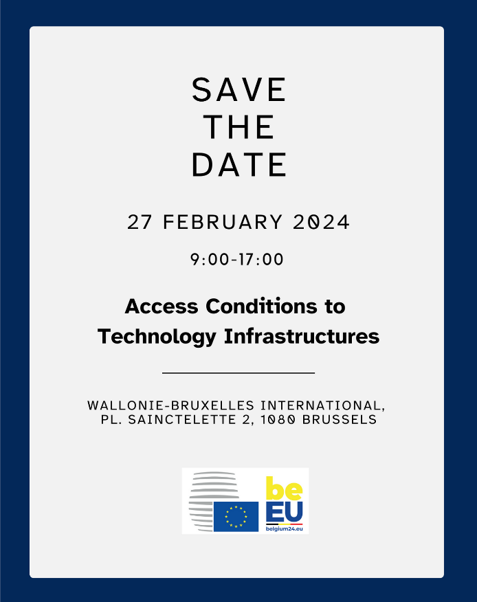 The European Commission in collaboration with the Belgian Presidency of the Council is organising a workshop on “Access conditions to Technology Infrastructures” on 27th February 2024. Here for the registration and further info : research-and-innovation.ec.europa.eu/events/upcomin…