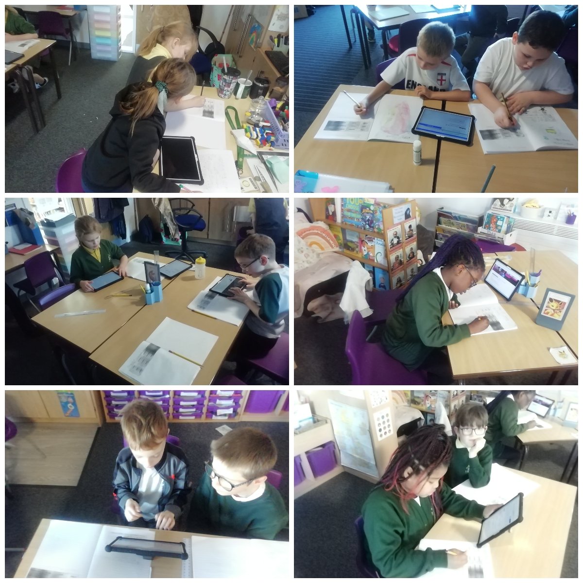 In RE today we used the new school tablets to research definitions of words used to describe God.