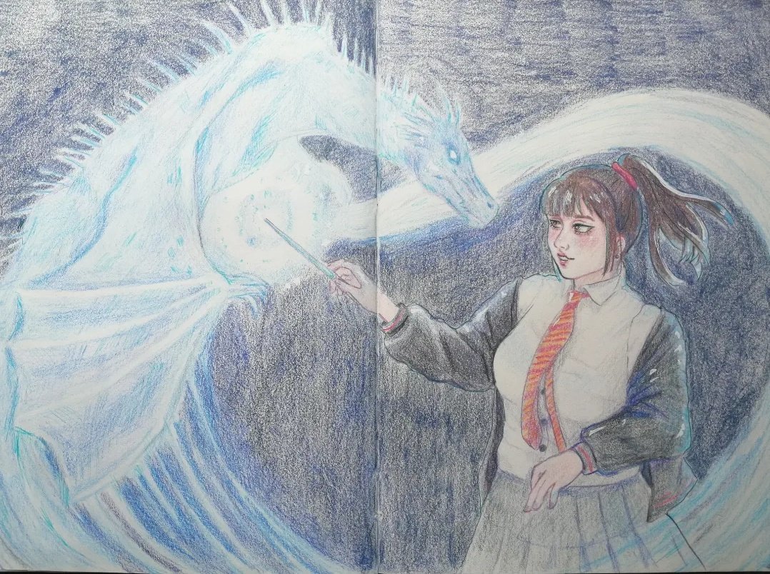 #expectopatronus 🐉🐉🐉
#ilustraciones #drawing #dragon
#draco #harrypotter #harrypotterworld #howarts #encantamientopatronus #patronus #brujas #magic