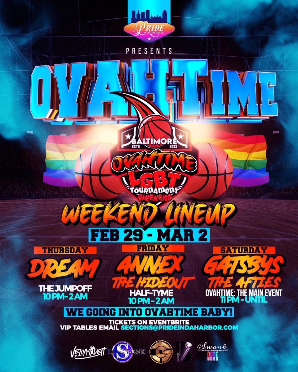 PrideInDaHarbor's tweet photo. #OvahTime 

Tix Link:
https://t.co/zuYOMCQ5gx https://t.co/zHVCP0bvps