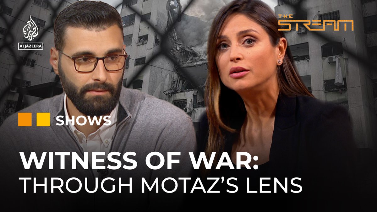 Photojournalist @azaizamotaz9 from Gaza gained millions of followers through his social media by shedding light on Israel’s devastating bombardments on the strip. Having recently left Gaza, he sits down to speak to @ajstream about his personal journey through the war. Watch…
