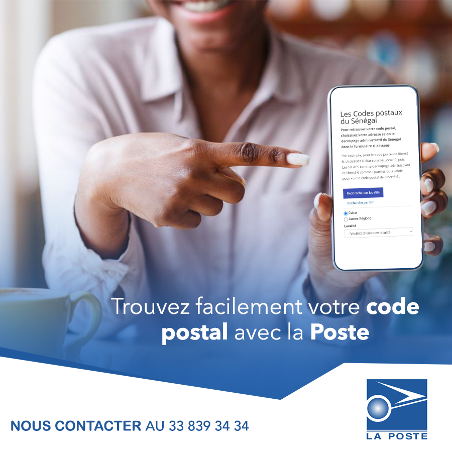 LaPosteSn's tweet photo. Aimeriez-vous découvrir le #Codepostal de votre département ou même de votre localité ? C'est facile ! 

Il vous suffit de remplir le formulaire disponible via le lien suivant : https://t.co/7FpK4EohTp. 

#Lapostesn, plus proche de vous ! https://t.co/3rX7449JsB