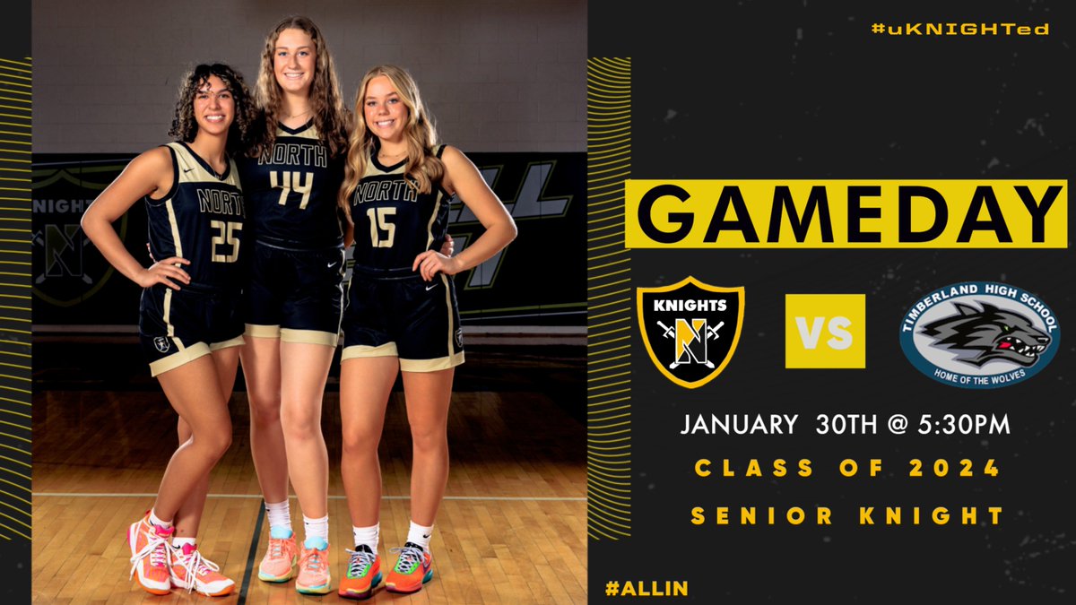 SENIOR NIGHT! Come support the seniors and the Lady Knights as they play Timberland @ 5:30pm! These three ladies have put in the work over the past 4 years! Excited to celebrate them tonight! #ALLIN <a href="/TMoranFHN/">Tommy Moran</a> <a href="/fhnactivities/">Mike Janes</a> <a href="/fhngameday/">FHNgameday</a> <a href="/FHN_JVgirlBBall/">Howell North JV & C Team Girls Basketball</a> <a href="/SCoates1331/">Scott Coates</a> @FHN_Knight