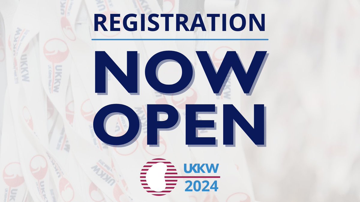 📣 REGISTRATION IS NOW OPEN! 📣 Make the most of early bird discounts & special offers for UK Kidney Week 2024 & register now ⬇️ 📝 bit.ly/3WTp8ZU Read the #UKKW2024 Programme at a Glance: 📖 bit.ly/42cmTou