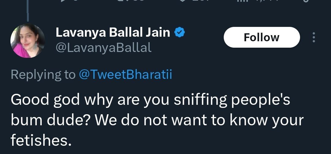 MeenaKrishnaku2's tweet photo. @LavanyaBallal Vulgar Lavanya BJ🤣 https://t.co/hnNskOQIip
