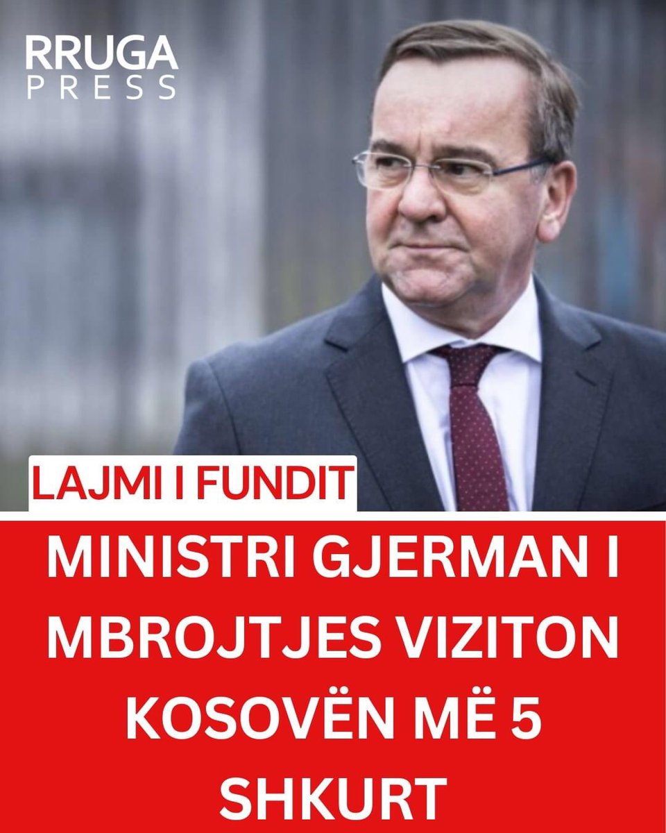 RrugaPress's tweet image. #Boris #Pistorious german minister of defense will be in #Kosova on 5-th february

rrugapress.al/ministri-gjerm…