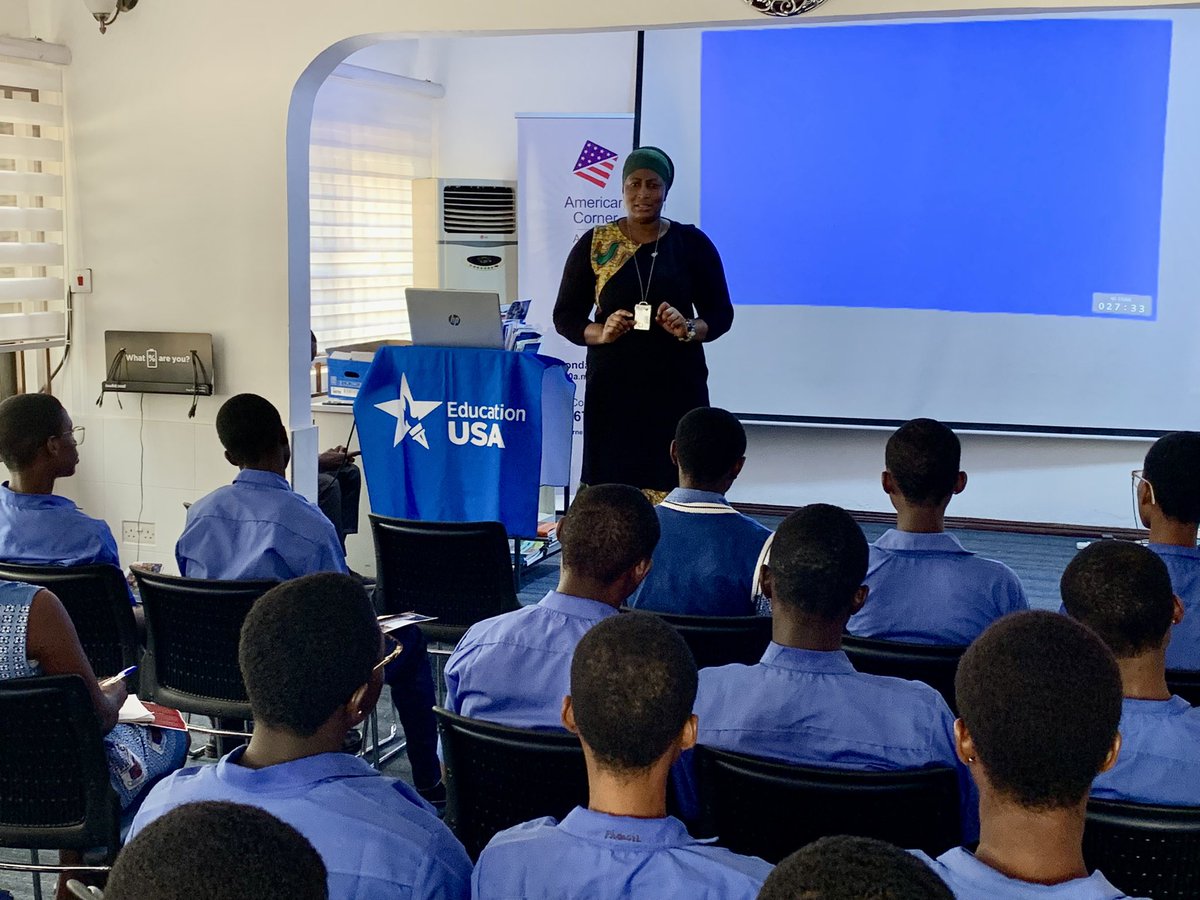 MobileWebGhana's tweet photo. Excited to host our third @educationusa info session this year with @shorelinecc.  Seated are final year students from Akuapem Mampong Presbyterian Senior High School ready to explore new academic horizons.

 #edusa #StudyAbroad #ShorelineCollege https://t.co/JTBGyEr4jH