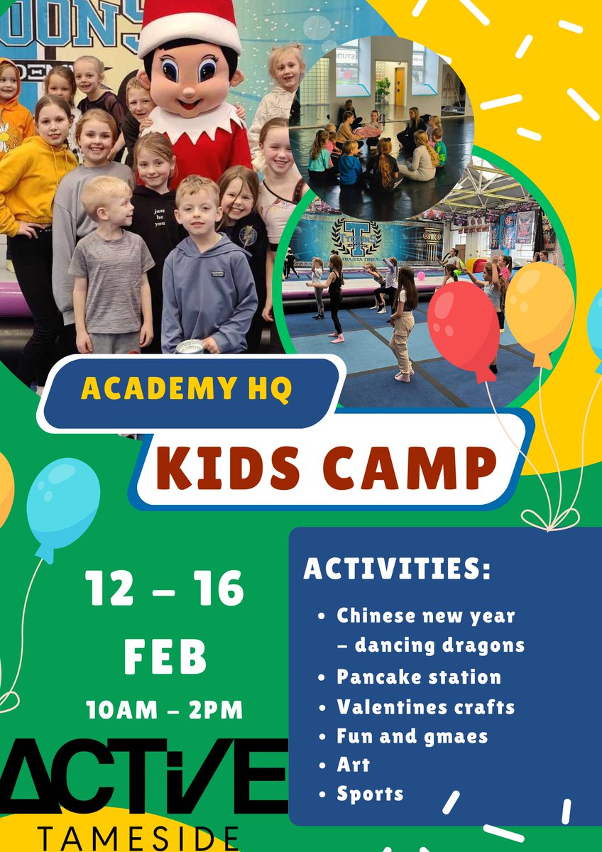 Book today onto our Feb half term kids camp. If you receive free school meals these sessions are free. Thanks to @Fuel_4_Fun tinyurl.com/ynn3xhah #KidsClub #Stalybridge #Tameside #CommunityHub #Fun #ThingsToDo #HalfTerm #SchoolHolidays