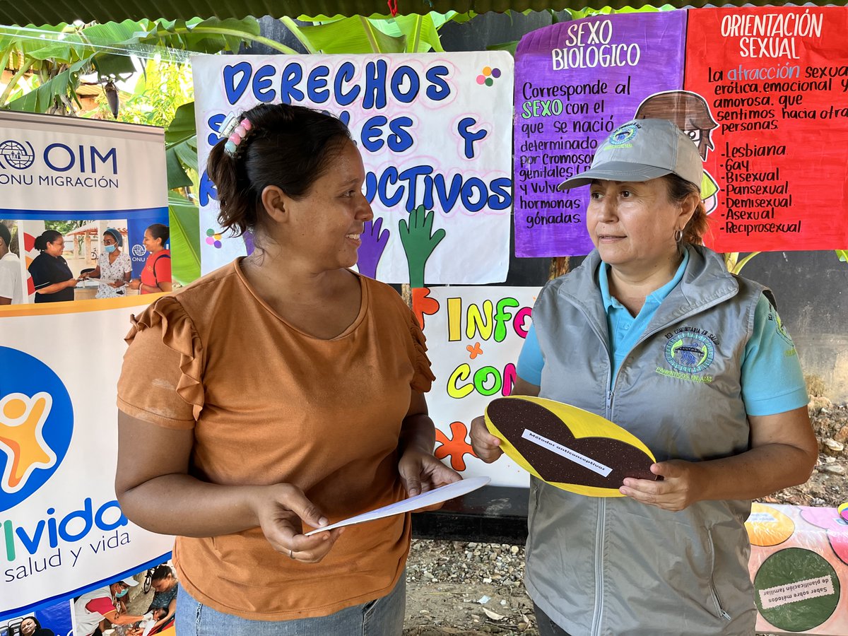 OIMColombia's tweet photo. En 2023, 12.581 nacionales 🇻🇪 y 🇨🇴 accedieron a servicios en #SaludSexual, #SaludReproductiva y #Vacunación, en el marco de la estrategia #ActiVida que implementamos en Arauca, gracias al respaldo de @AECIDColombia https://t.co/07y3du9QH8