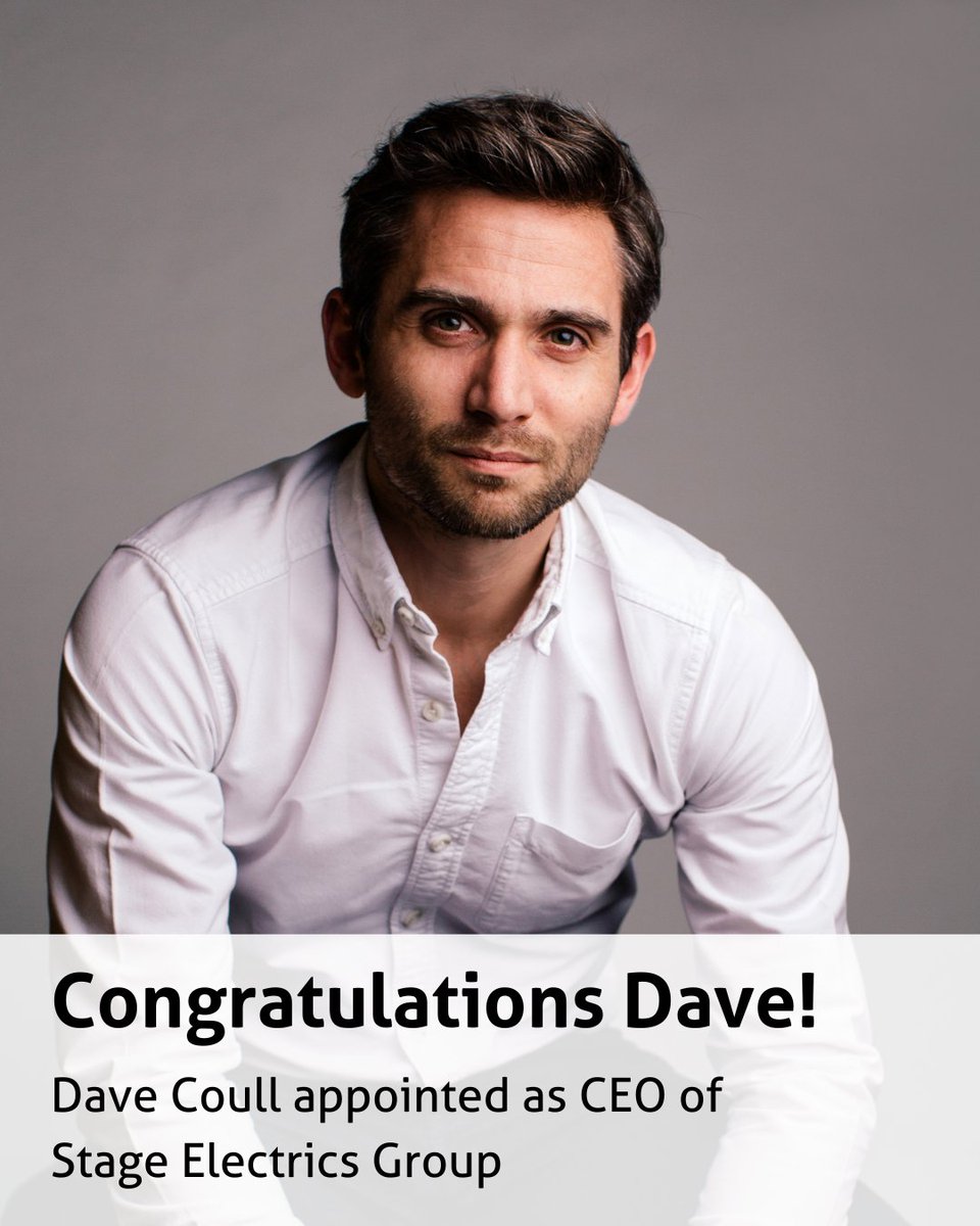 stage_electrics's tweet photo. Join us in congratulating our very own Dave Coull who has been appointed as the CEO of Stage Electrics Group! 📷

To read more about Dave's appointment click here: https://t.co/G6Qbm4ciSy...

#StageElectrics #wemakeperformancepossible #Leadership #StageElectricsGroup https://t.co/n8AOEaA4uh
