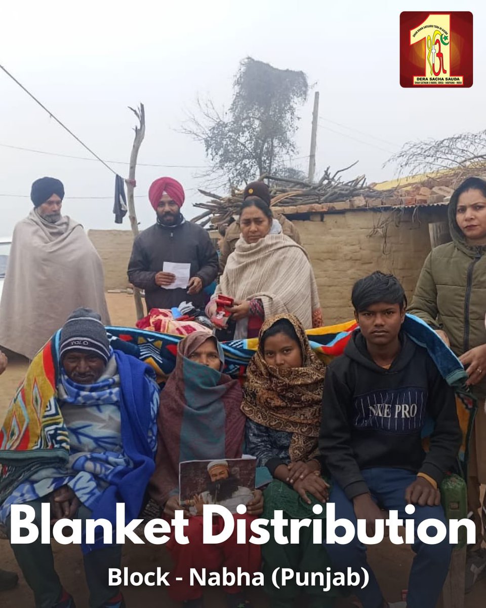 Dera Sacha Sauda volunteers have been distributing blankets and warm woolen clothes during this special winter season. For those who lack warm clothing to shilly air, these volunteers are not just providing clothes but also hopes. #WinterKindness #SpreadWarmth #DeraSachaSauda