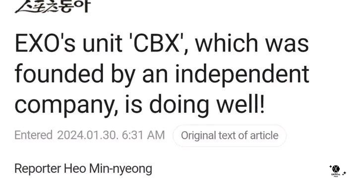 -ERI ARTIKELNYA JELASIN GMANA INB100 BERJLN DGN BAIK 😭

Tp gk heran, 3tiang utamanya emg cerdas². Pendidikan & pengalaman aja udh👍:
-BAEKHYUN/CEO: S2 CulturalArt Bussiness Administration
-XIUMIN: S3 Contemporary Music
-CHEN: S2 Media Periklanan
Exprnce: 11y as artists