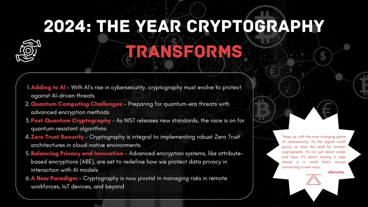 _zSecurity_'s tweet image. It&apos;s not just about encryption anymore. As AI and quantum tech evolve, so does the role of cryptography in safeguarding our digital realm. Are you keeping pace with these transformative changes? 
#cryptography #cryptographyevolution  #cybersecurity2024 #quantumready…