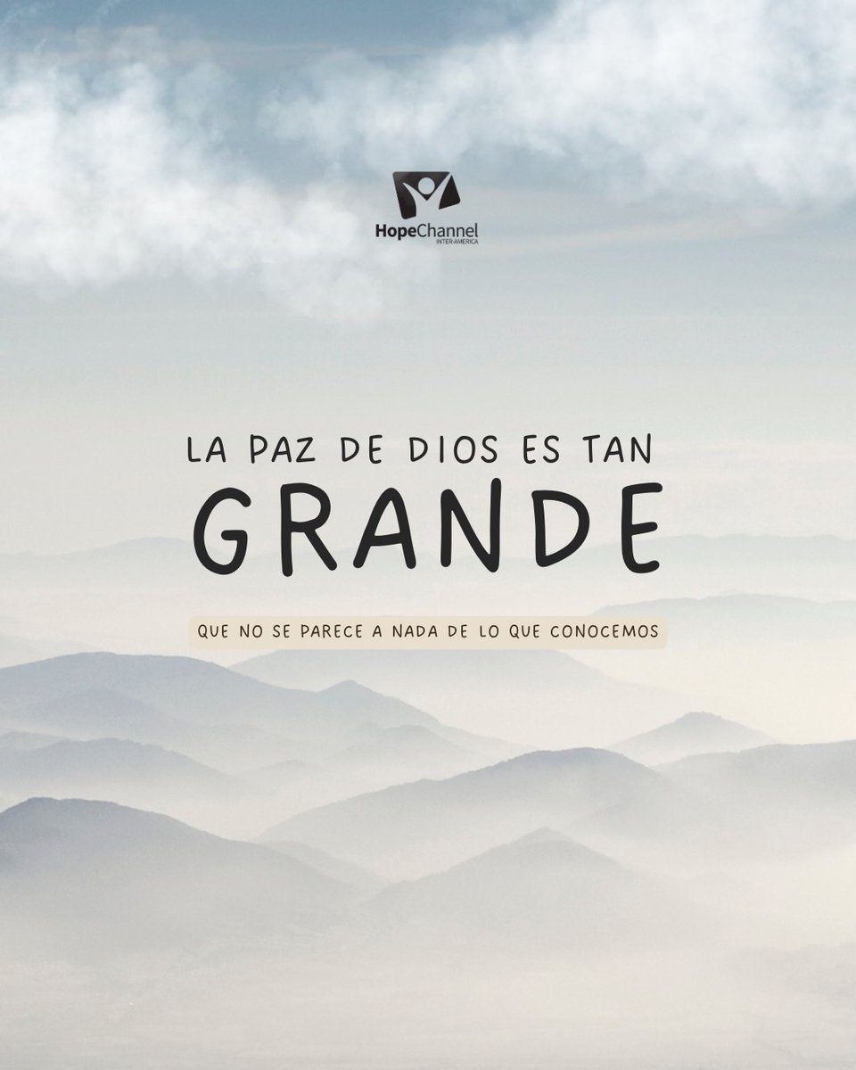 HopeChannel_IA's tweet photo. 📖 En Filipenses 4:7 leemos "Y la paz de Dios, que sobrepasa todo entendimiento, guardará vuestros corazones y vuestros pensamientos en Cristo Jesús." 
👉 Una paz que no solo te llena de tranquilidad sino que guarda tu corazón y mente de lo malo que sucede alrededor. https://t.co/N900kEJUYg