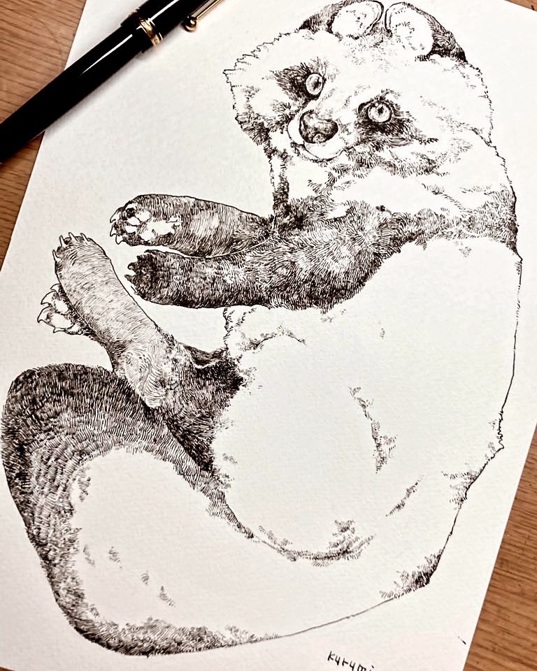 原画/イラスト/ストリートアート/ペン画/ FACES 今月描いたイラストを晒そう もっとペン画の良さを出したかった月で