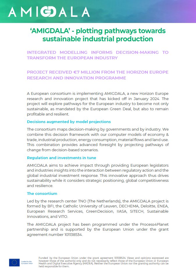 AmigdalaProject's tweet image. 🚩We're glad to announce that the @AmigdalaProject has already started!

🔋 For 48 months we will work to develop #IntegratedModels to analyse and evaluate the impacts of government and industrial decisions on the economy and the industry

📝 Find more info in our Press Release