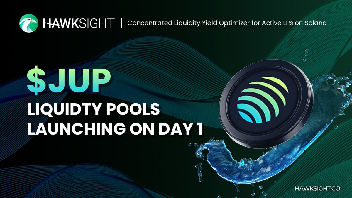 HawkFi_'s tweet photo. 💞 We are full speed ahead for @Jupiterexchange 's $JUP launch!

🌊 Liquidity pools will be live on Hawksight on Day 1 together with $JUP campaigns!

🫡  Stay tuned Hawks and Cadets! https://t.co/9SjcKpkk3t