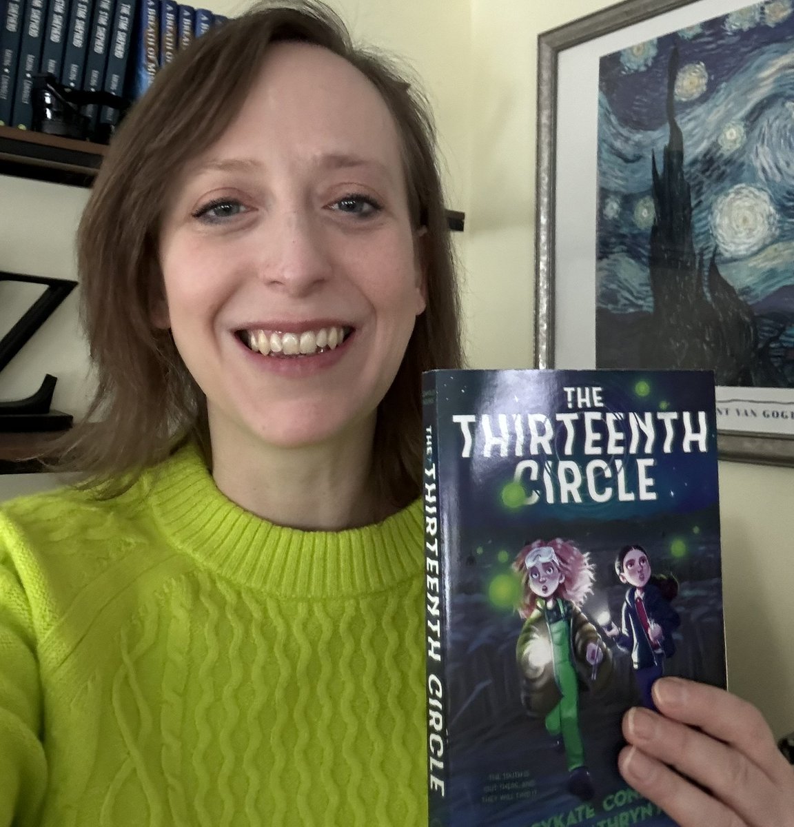 THE THIRTEENTH CIRCLE lands in bookstores today, a project 7 years in the making!🛸 My co-author @kathryn_holmes and I are so thrilled our MG love letter to the X-files found a home with <a href="/MacKidsBooks/">MacKids Books</a> and we’re so excited for you to meet Cat and Dani and join their adventures!🔬