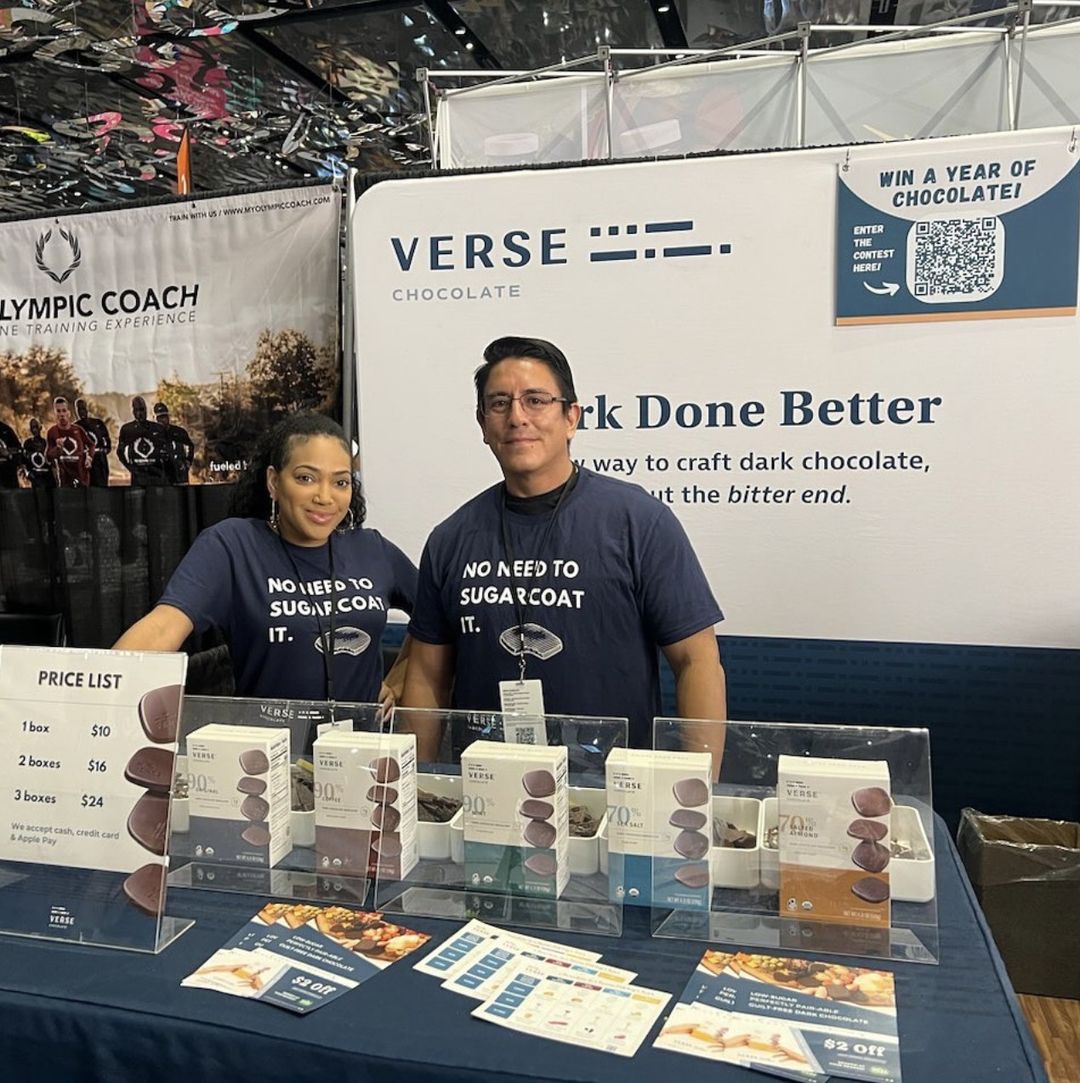 Our awesome Bees created a ‘buzz’ for our great client, Verse Chocolate at the Miami Marathon Exposition
@verse_chocolate #versechocolate #darkchocolate #nobitter #organic #themiamimarathon #experientialmarketing #fieldmarketing #brandedmerchandise
Dark Chocolate. Done Better.