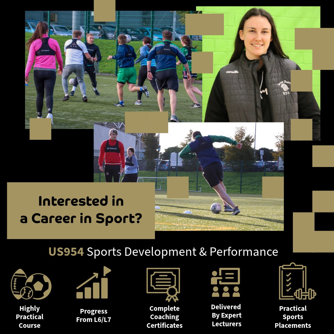 ⚽ Do you want to turn your passion for sports into a rewarding career? 🙌 

🏋️ Then you need to check out US954 Sports Development and Performance at TUS 🎓

🔗Check out the link in our bio for all the course information and make US954 your CAO choice 🏆