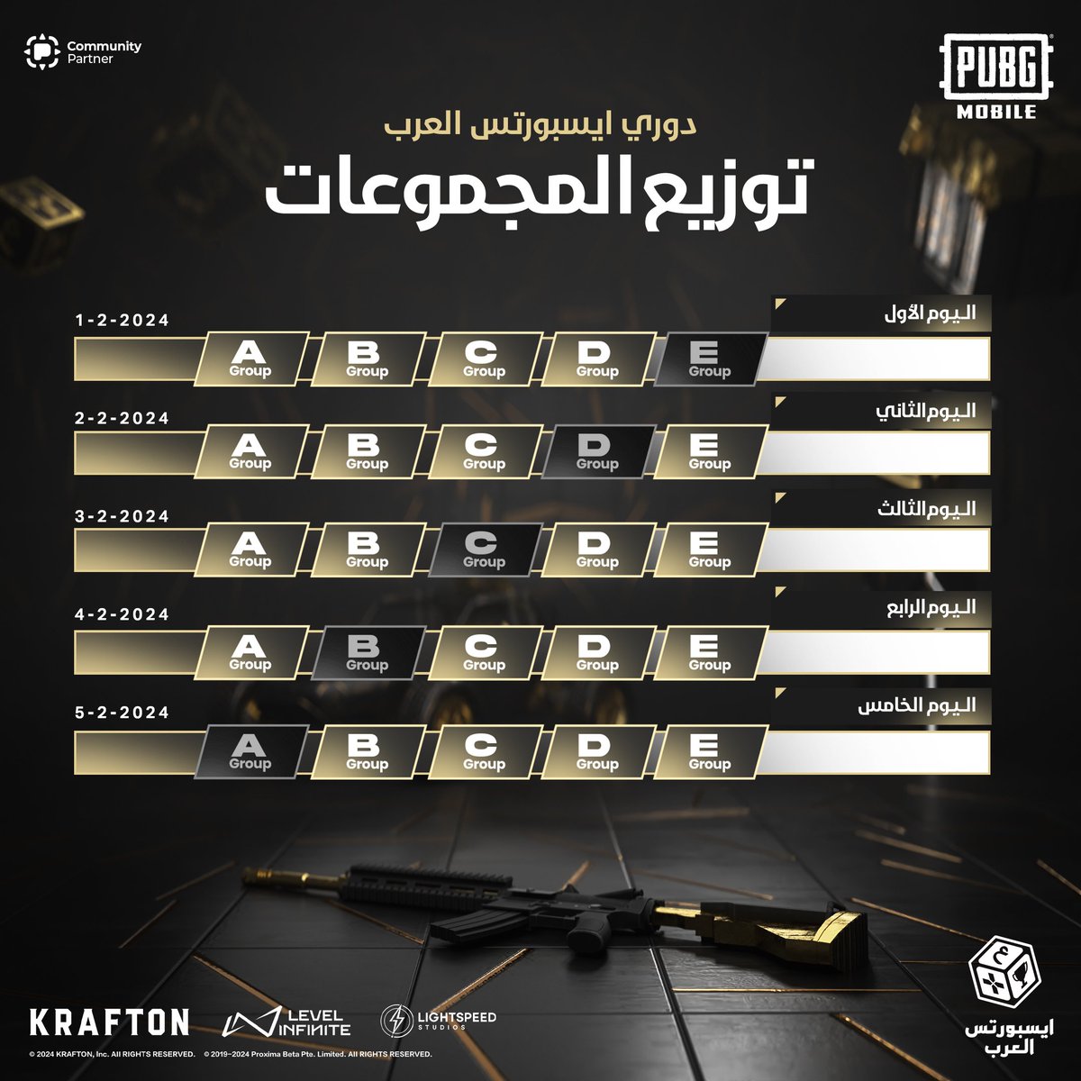 ArabEsportsGG's tweet photo. أليكم توزيع المجموعات وأيام المنافسة
على مدار 10 أيام سيتنافس فيها اقوى الفرق للحصول على فرصة للمشاركة في النهائيات
حيث سيلعب كل فريق أربعة أيام وبالتالي أفضل ستة عشر فريق سيتأهلون الى النهائي الحاسم.
لا تفوتو المتعة فالقادم أفضل وأفضل 😎💪🏻
#arabesports #pubgm #PUBGMOBILE #AEPL https://t.co/EsV2TvLfFK