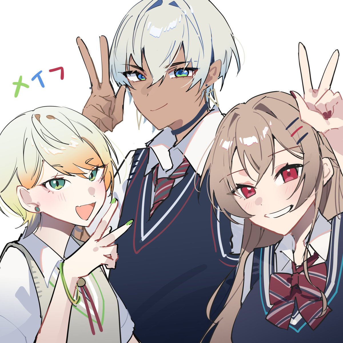 「おめでとう絵終わらないので過去絵でお茶を濁すメイフ特番おもろかった 」|しろむのイラスト