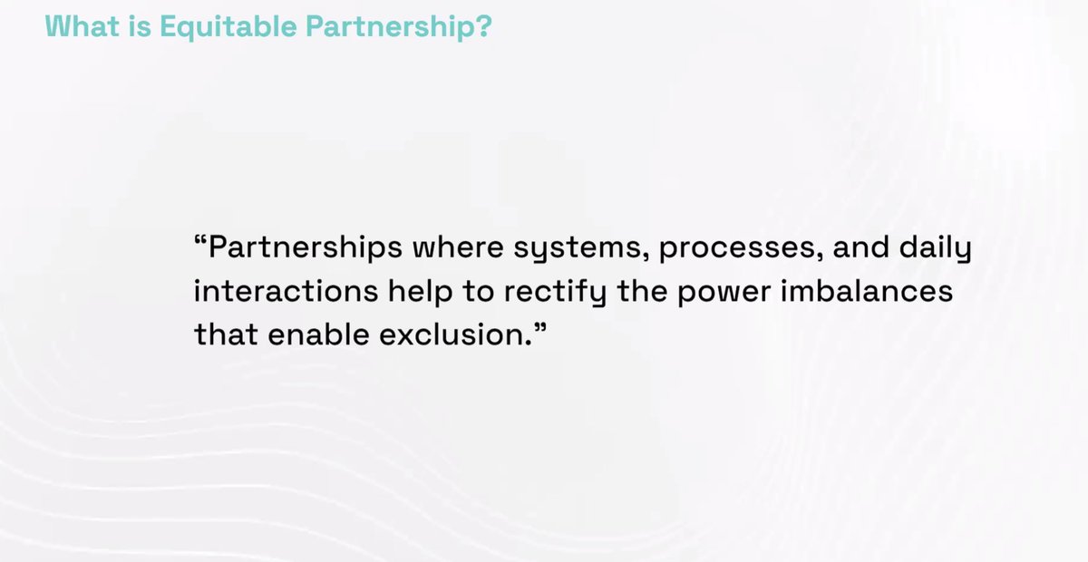 How do we define equitable partnerships? @asylumaccess share their definition...