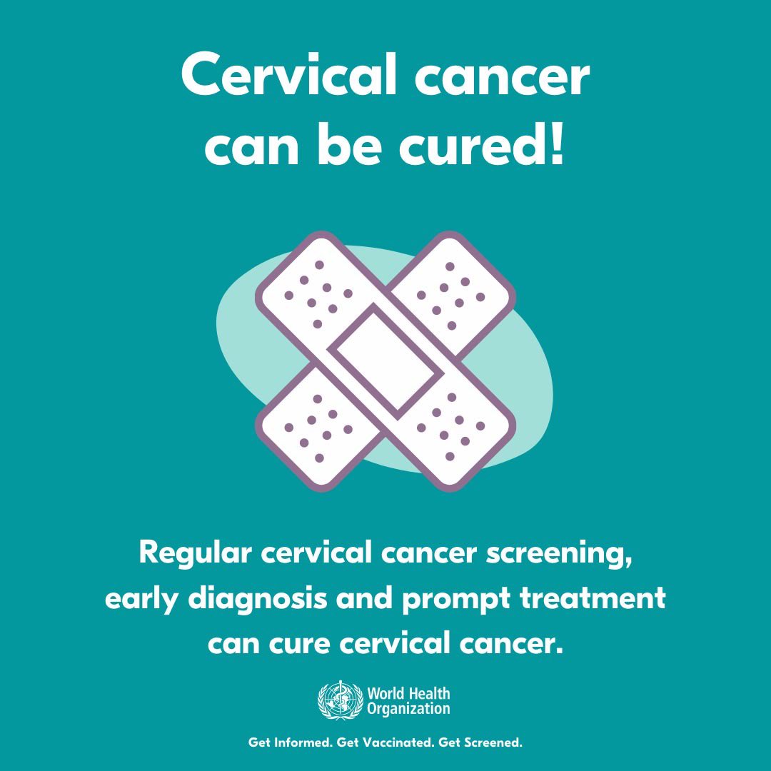 January is Cervical Cancer Awareness Month. It identifies a perfect opportunity for us to raise awareness cervical cancer and HPV vaccination. Get informed, Get screened, Get Vaccinated. #cervicalcancerawareness🎗