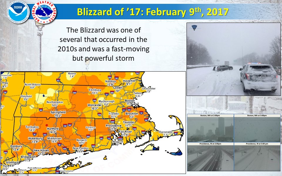Map of snowfall totals from the Blizzard of '17.