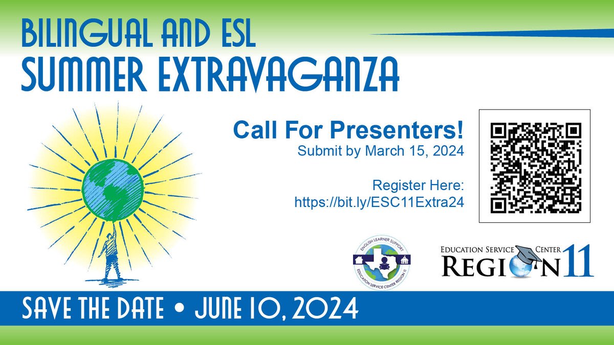 CALL FOR PRESENTERS! We are looking for presentations that support Leaders, Teachers, and Paraprofessionals. Please consider joining us to share your expertise! Deadline March 15th.<a href="/ESCRegion11/">ESC Region 11</a>