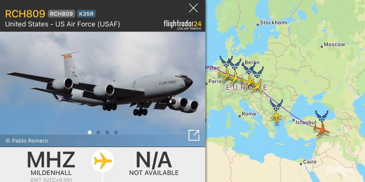 🚨SIX U.S REFUELLING AIRCRAFTS ARRIVE IN MIDDLE EAST

As Biden finalizes his plans for U.S. retaliatory strikes against Iran, six USAF KC-135 refueling tankers have started to arrive in the Middle East.

Their arrival raises the prospect of the U.S. launching airstrikes in the