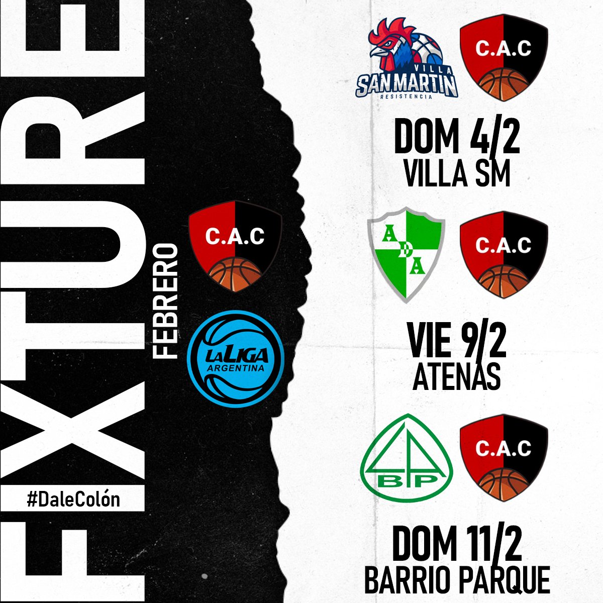 Colón Básquet 🏀❤️🖤 tweet media