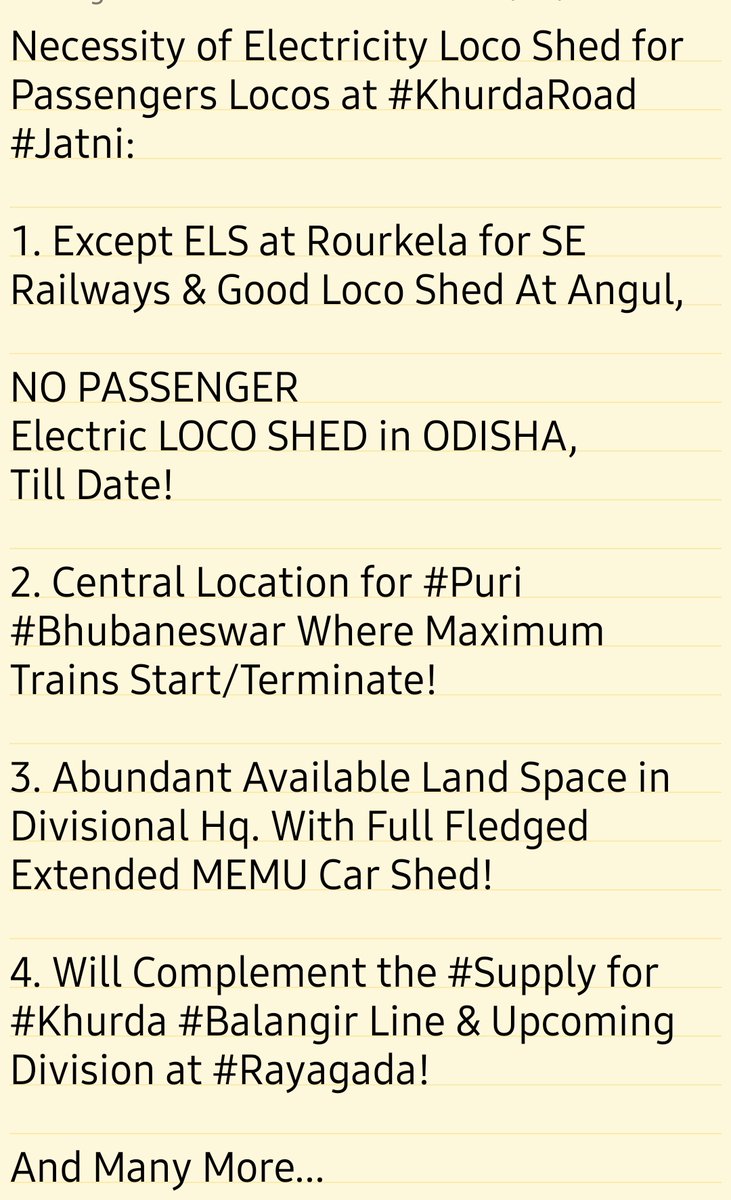 apratimsai9's tweet photo. @narendramodi @AshwiniVaishnaw With Imminent #SouthCoast Railway Zone in AP,
Kindly Consider the Plight of @EastCoastRail in #Odisha, Which Will Have No #Passenger #LoCoShed in Near Future!
Request To Immediately Sanction One #ELS @ #Jatni #KhurdaRoad before #Elections2024! https://t.co/d1yfjOJBCC