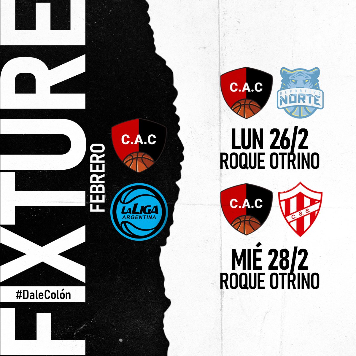 Colón Básquet 🏀❤️🖤 tweet media